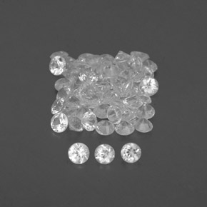 1.00 ct White Sapphire Stone, Natural Sapphire in Diamond-Cut Shape for Sale