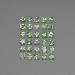 Light Forest Green Saphir Edelstein - 0.1ct Prinzess-Schliff (ID: 346266)