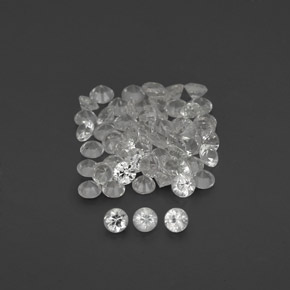 1.16 ct White Sapphire Gemstone, Sapphire Gem in Diamond-Cut Shape for Sale.