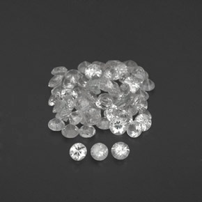 1.12 ct White Sapphire Gemstone, Sapphire Gem in Diamond-Cut Shape for Sale.