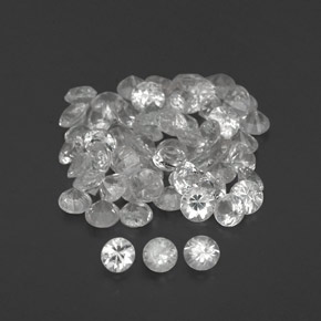 1.12 ct White Sapphire Stone, Natural Sapphire in Diamond-Cut Shape for Sale