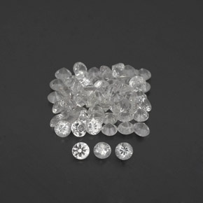 1.21 ct White Sapphire Gemstone, Sapphire Gem in Diamond-Cut Shape for Sale.