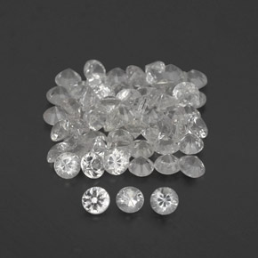 1.21 ct White Sapphire Stone, Natural Sapphire in Diamond-Cut Shape for Sale