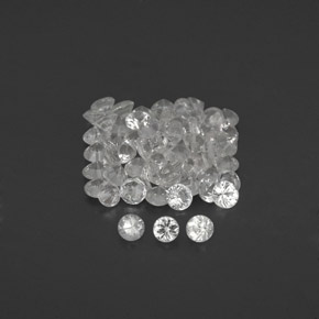 1.18 ct White Sapphire Gemstone, Sapphire Gem in Diamond-Cut Shape for Sale.