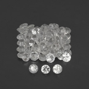 1.18 ct White Sapphire Stone, Natural Sapphire in Diamond-Cut Shape for Sale