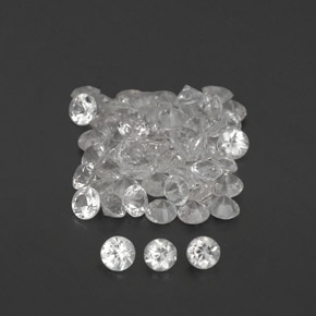 1.18 ct White Sapphire Stone, Natural Sapphire in Diamond-Cut Shape for Sale