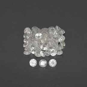 1.10 ct White Sapphire Gemstone, Sapphire Gem in Diamond-Cut Shape for Sale.