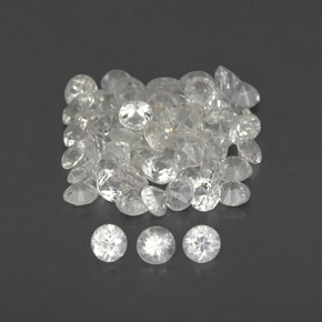 1.10 ct White Sapphire Stone, Natural Sapphire in Diamond-Cut Shape for Sale