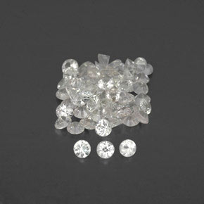 1.08 ct White Sapphire Gemstone, Sapphire Gem in Diamond-Cut Shape for Sale.