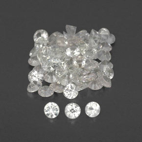 1.08 ct White Sapphire Stone, Natural Sapphire in Diamond-Cut Shape for Sale