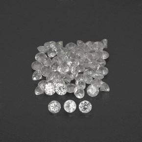 1.28 ct White Sapphire Gemstone, Sapphire Gem in Diamond-Cut Shape for Sale.