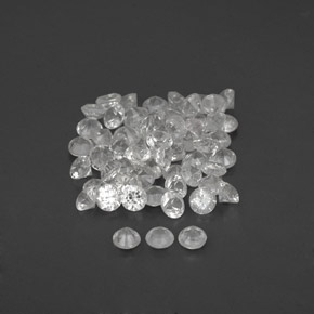 Sapphire Gemstone in 1.6 mm Size for Sale, Sapphire Stone in White Color