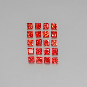 0.1ct Princess-Cut Red Orange Sapphire for sale thumb image of 0.1ct Princess-Cut Red Orange Sapphire (ID: 346428)