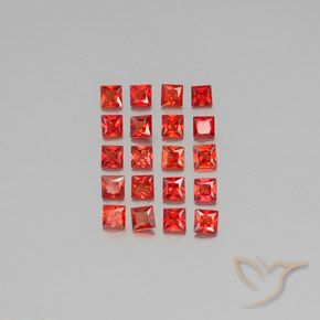 Rojo claro Zafiro Gema - 0.1ct Corte Princesa (ID: 346430)