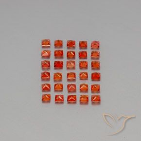 Sapphire Gemstones in 2.4 x 2.4 mm Size for Sale, Sapphire Stones in Fire Red Color