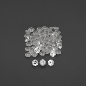1.07 ct White Sapphire Gemstone, Sapphire Gem in Diamond-Cut Shape for Sale.