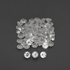 1.07 ct White Sapphire Stone, Natural Sapphire in Diamond-Cut Shape for Sale