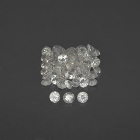 1.18 ct White Sapphire Gemstone, Sapphire Gem in Diamond-Cut Shape for Sale.