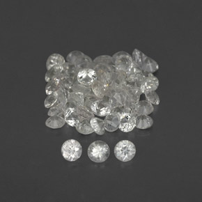 1.18 ct White Sapphire Stone, Natural Sapphire in Diamond-Cut Shape for Sale