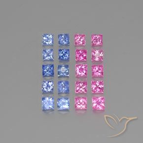 2.83 ct Princess Cut Sapphire, 2.7 x 2.7 mm From Madagascar, Photo A