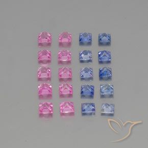 Sapphire Gemstones in 2.9 x 2.9 mm Size for Sale, Sapphire Stones in Multicolor Color