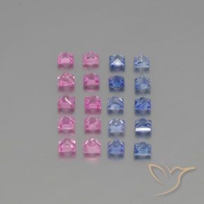 Sapphire Gemstones in 2.7 x 2.6 mm Size for Sale, Sapphire Stones in Multicolor Color