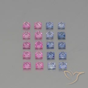 Sapphire Gemstones in 2.9 x 2.8 mm Size for Sale, Sapphire Stones in Multicolor Color