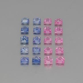 Sapphire Gemstones in 3.3 x 3.3 mm Size for Sale, Sapphire Stones in Multicolor Color