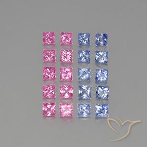 3.5 ct Loose Princess Cut Sapphire, 3 x 2.9 mm From Madagascar, Photo A