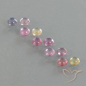 Multicolor Sapphire Gem - 0.3ct Round Cabochon (ID: 347079)