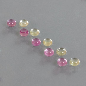 Multicolor Sapphire Gem - 0.3ct Round Cabochon (ID: 347083)