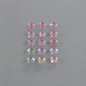 2.60 ct Multicolor Sapphire Gemstone, Sapphire Gem in Round Cabochon Shape for Sale.