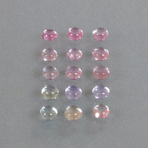 2.60 ct Multicolor Sapphire Stone, Natural Sapphire in Round Cabochon Shape for Sale