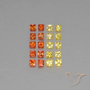 Multicolor Sapphire Gem - 0.1ct Princess-Cut (ID: 347115)