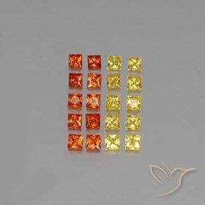 Многоцветный Сапфир Камень - 0.1ct Огранка Принцесса (ID: 347117)