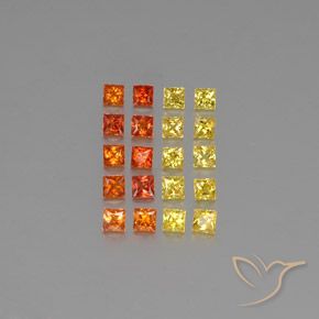 Многоцветный Сапфир Камень - 0.1ct Огранка Принцесса (ID: 347119)