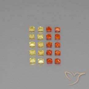 Sapphire Gemstones in 2.5 x 2.5 mm Size for Sale, Sapphire Stones in Multicolor Color