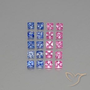 Многоцветный Сапфир Камень - 0.1ct Огранка Принцесса (ID: 347126)