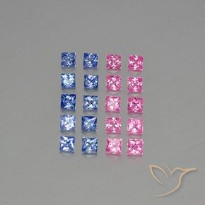 Многоцветный Сапфир Камень - 0.2ct Огранка Принцесса (ID: 347130)