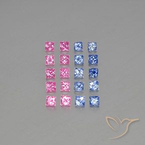 Многоцветный Сапфир Камень - 0.2ct Огранка Принцесса (ID: 347132)