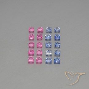 Sapphire Gemstones in 3.2 x 3.2 mm Size for Sale, Sapphire Stones in Multicolor Color