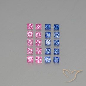 Multicolor Zafiro Gema - 0.2ct Corte Princesa (ID: 347133)