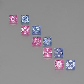 Многоцветный Сапфир Камень - 0.3ct Огранка Принцесса (ID: 347136)