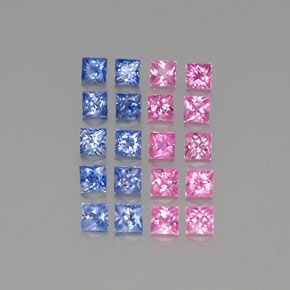 Многоцветный Сапфир Камень - 0.2ct Огранка Принцесса (ID: 347150)
