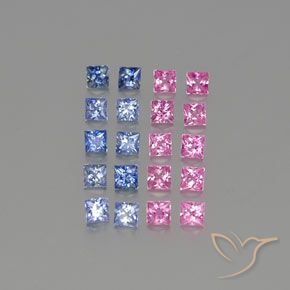 Multicolor Zafiro Gema - 0.2ct Corte Princesa (ID: 347161)