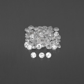 1.03 ct White Sapphire Gemstone, Sapphire Gem in Diamond-Cut Shape for Sale.