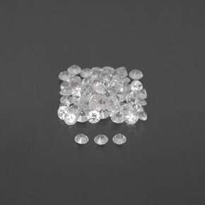 Sapphire Gemstone in 1.5 mm Size for Sale, Sapphire Stone in White Color