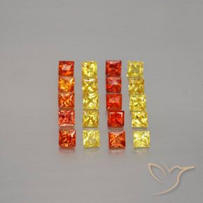 Multicolor Zafiro Gema - 0.1ct Corte Princesa (ID: 347198)