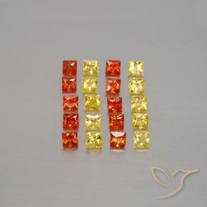 Multicolor Zafiro Gema - 0.1ct Corte Princesa (ID: 347201)