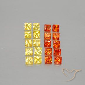 Multicolor Sapphire Gem - 0.2ct Princess-Cut (ID: 347203)
